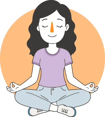 Ilustración de meditación aplicada a la ansiedad