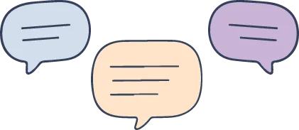 Ilustración de globos de conversación